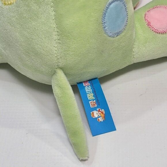 PLUSH TOY 15" Cartoon Smiling Candy Candy Green Color Spots Giraffe - Picture 8 of 12
